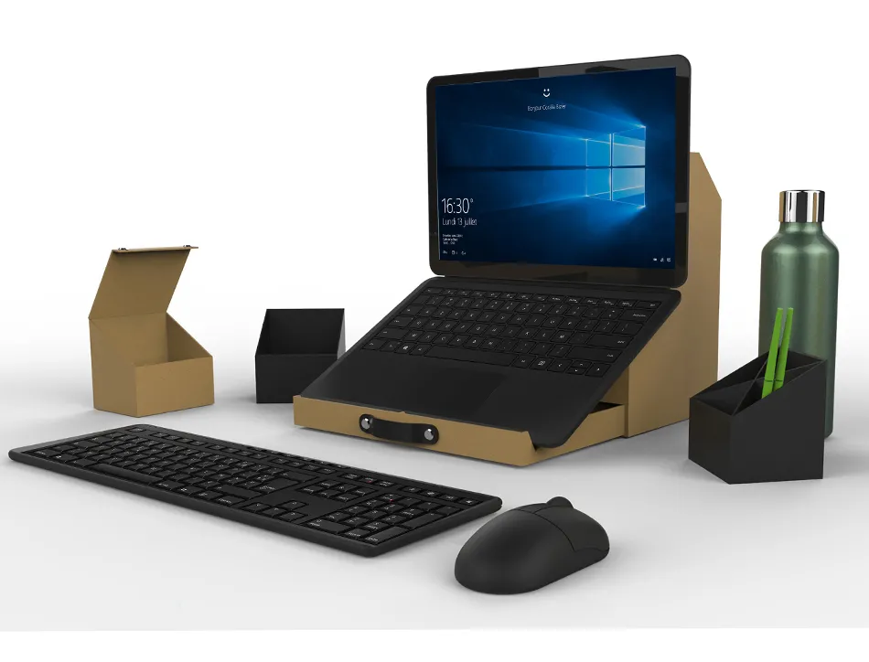Organisateur de bureau mobile savana oxford 1 compartiment arrierre 1 compartiment ferme 2 pots de rangement