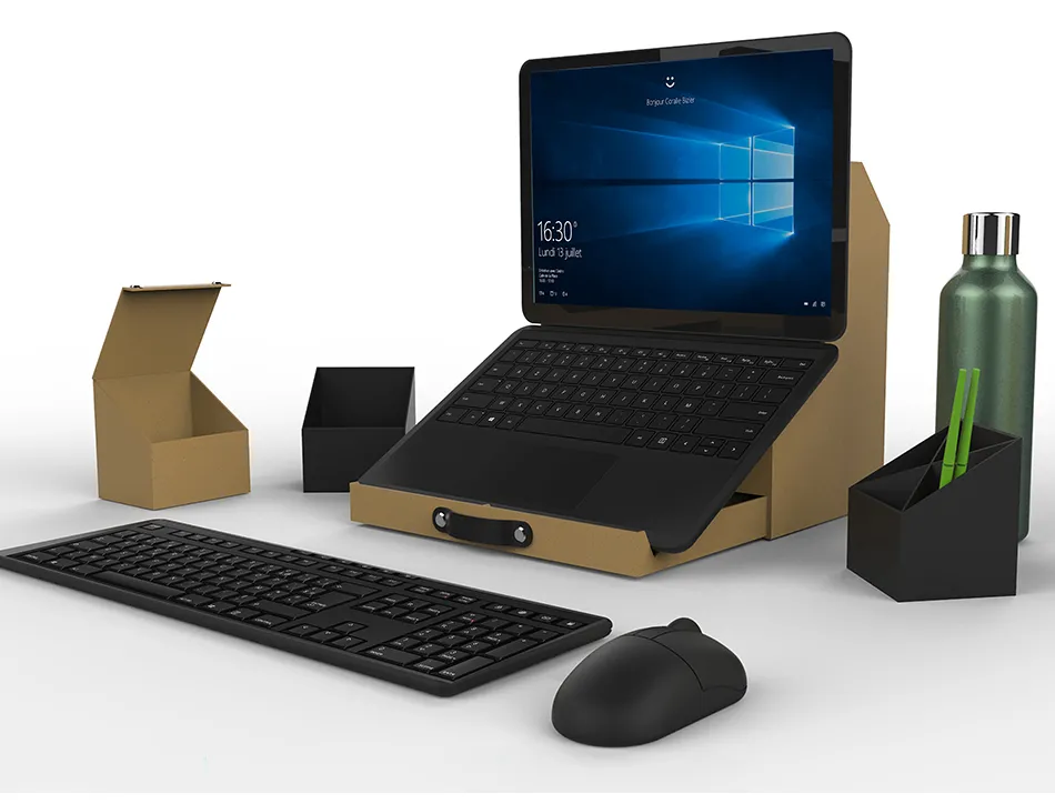 Organisateur de bureau mobile savana oxford 1 compartiment arrierre 1 compartiment ferme 2 pots de rangement