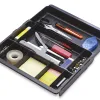 Organisateur tiroir exacompta drawinsert écoblack polystyrène coulissant 4 ailettes amovibles 298x246x36mm coloris noir