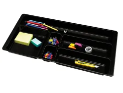 Organisateur tiroir q-connect amovible 344x160x33 mm coloris noir
