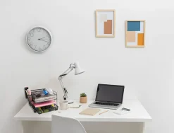 Organiseur bureau q-connect maille métallique 6 compartiments 235x183x65mm coloris noir
