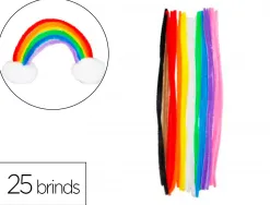 Pack chenilles sodertex 6mmx300mm 25 brins 10 coloris assortis