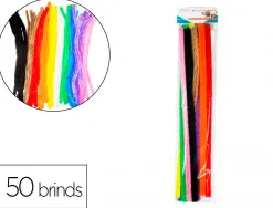 Pack chenilles sodertex 20mmx500mm 50 brins 10 coloris assortis