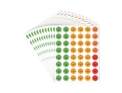 Pack de 576 gommettes sodertex 17 x 22 cm - 12 planches - coloris assortis