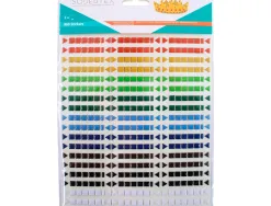 Pack de 960 gommettes sodertex 3d epoxy formes geometriques - 17 x 22 cm - 2 planches - coloris assortis