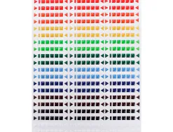 Pack de 960 gommettes sodertex 3d epoxy formes geometriques - 17 x 22 cm - 2 planches - coloris assortis