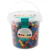 Pack perles sodertex en bois colorea - 10 mm - 1000 pcs - 530g - 6 coloris