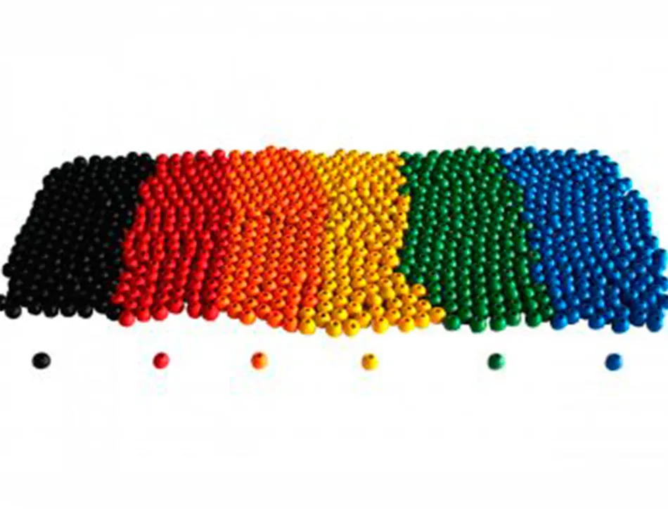 Pack perles sodertex en bois colorea - 10 mm - 1000 pcs - 530g - 6 coloris