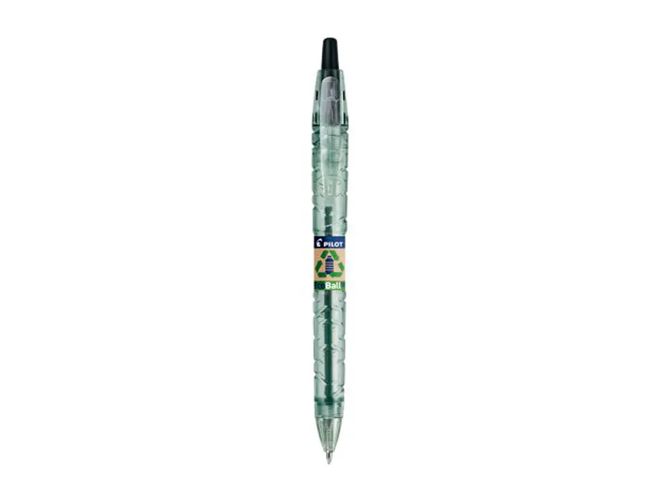 Pack pilot begreen b2p ecoball 10 stylos-bille pointe moyenne + 10 recharges noir