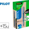 Pack pilot v7 10 rollers encre liquide rechargeables pointe moyenne 10 sets de 3 recharges 5 offertes coloris