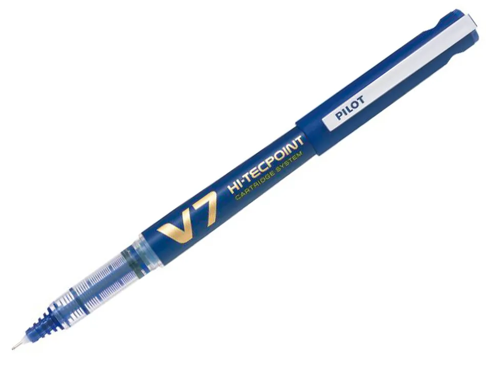 Pack pilot v7 10 rollers encre liquide rechargeables pointe moyenne 10 sets de 3 recharges 5 offertes coloris