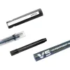 Pack pilot v5 10 rollers encre liquide rechargeables pointe moyenne 10 sets de 3 recharges 5 offertes coloris
