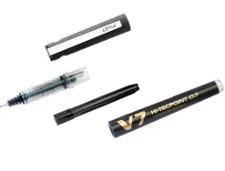 Pack pilot v7 10 rollers encre liquide rechargeables pointe moyenne 10 sets de 3 recharges 5 offertes coloris