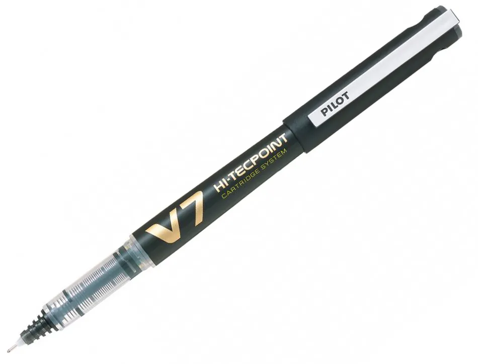 Pack pilot v7 10 rollers encre liquide rechargeables pointe moyenne 10 sets de 3 recharges 5 offertes coloris