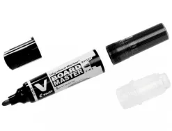 Pack pilot v-board master 10 marqueurs effacables a sec pointe conique moyenne 10 recharges 5 offertes coloris noir