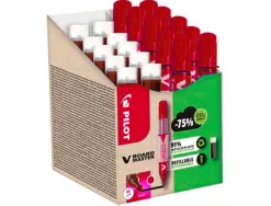 Pack pilot v-board master 10 marqueurs effacables a sec pointe conique moyenne 10 recharges 5 offertes coloris rouge