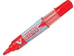 Pack pilot v-board master 10 marqueurs effacables a sec pointe conique moyenne 10 recharges 5 offertes coloris rouge