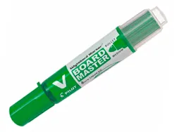 Pack pilot v-board master 10 marqueurs effacables a sec pointe conique moyenne 10 recharges 5 offertes coloris vert