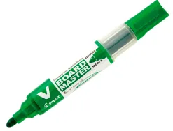 Pack pilot v-board master 10 marqueurs effacables a sec pointe conique moyenne 10 recharges 5 offertes coloris vert
