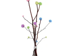 Pack pompons sodertex pastel polyester - 3 tailles - 200 pcs - 5 coloris