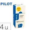 Pack roller pilot v7 pointe aiguille 0.7 mm avec regulateur d encre 16 + 4 offerts coloris bleu