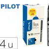 Pack roller pilot v5 pointe aiguille 0.5 mm avec regulateur d encre 16 + 4 offerts coloris noir
