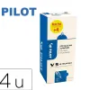 Pack roller pilot v5 pointe aiguille 0.5 mm avec regulateur d encre 16 + 4 offerts coloris bleu