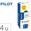 Pack roller pilot v-ball pointe conique 0.7 mm avec regulateur d encre 16 + 4 offerts coloris rouge