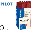 Pack roller pilot v-ball pointe conique 1.5 mm 16 + 4 offerts coloris rouge