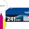 Pack toner brother laser tn241cmy 1400 pages pour dcp9015-dcp9020 hl3140 hl3150 hl3170 mfc9140 mfc 9330 mfc