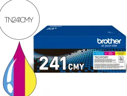 Pack toner brother laser tn241cmy 1400 pages pour dcp9015-dcp9020 hl3140 hl3150 hl3170 mfc9140 mfc 9330 mfc