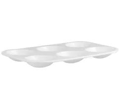 Palette de melange liderpapel en plastique pour peinture rectangulaire avec 6 trous 12,5x8,7 cm