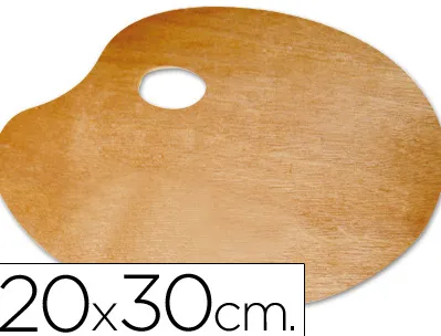 Palette de melange liderpapel bois ovale 20x30 cm grosseur 0,3 cm