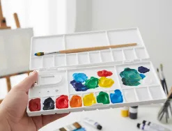 Palette de melange liderpapel en plastique pour peinture pliable 20x10x1,8 cm