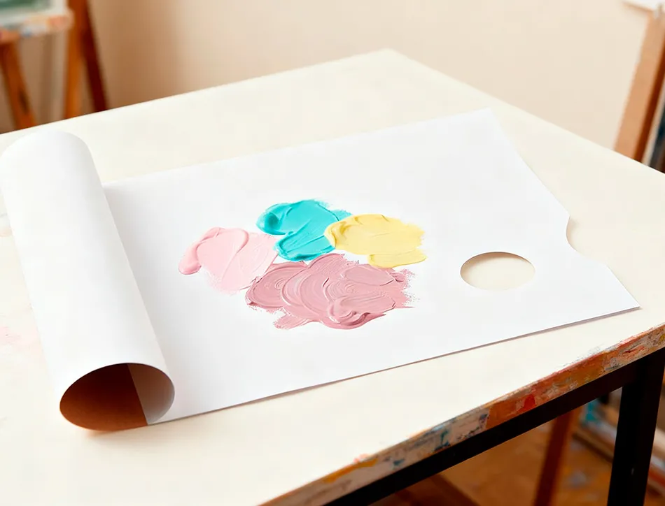 Palette jetable pour melange liderpapel en plastique pour peinture 40 feuilles 58g/m2