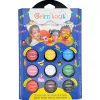 Palette maquillage oz international carnaval grim'tout contient 1 éponge 1 pinceau 1 guide 9 coloris assortis