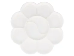 Palette marguerite blanche simple plastique en forme de fleur 14 cm