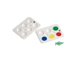 Palette rectangulaire 6 godets faibo plastique souple incassable 22x15 cm