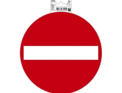 Panneau adhesif exacompta pvc antiderapant sens interdit 20cm coloris rouge