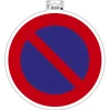 Panneau adhesif exacompta pvc antiderapant interdiction stationner 30cm coloris rouge