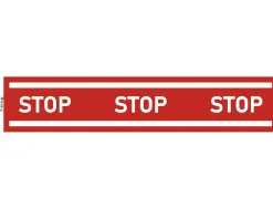 Panneau adhesif exacompta pvc antiderapant bande stop 100cm coloris rouge