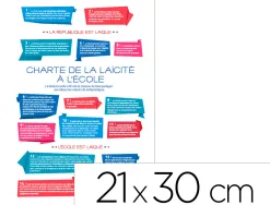 Panneau affichage aluminium signaletique biz charte de la laicité a l'ecole 21x30cm