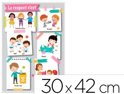 Panneau affichage pvc signaletique biz le respect c'est 30x42cm