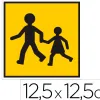 Panneau de signalisation pvc transport d'enfants signaletique biz 12,5x12,5cm