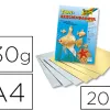 Papier à dessin teinté folia din a4 130g/m2 coloris or et argent bloc de 10 unités