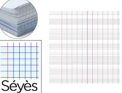 Papier affiche maildor réglure séyès 60x80cm 90g coloris blanc paquet 25f
