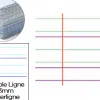 Papier affiche maildor réglure dl 3mm 60x80cm 90g coloris blanc paquet 25f