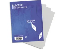 Papier buvard clairefontaine 100g 160x210mm coloris blanc pochette 10f