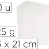 Papier buvard coutal 125g 16x21cm coloris blanc pochette 10 unites