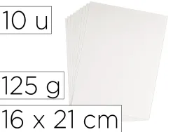 Papier buvard coutal 125g 16x21cm coloris blanc pochette 10 unites
